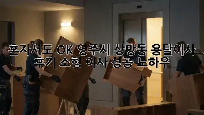 혼자서도 OK! 영주시 상망동 용달이사 후기: 소형 이사 성공 노하우